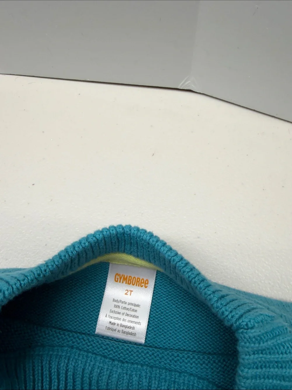 Gymboree Teal & White Ice Skating Polar Bear Sweater